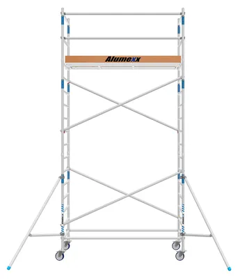 Imagen del producto de Rolsteiger - Escalera móvil - Ancho de 90 cm - Altura de trabajo de 6,2 metros - Estructura de aluminio - Plataforma de carbono
