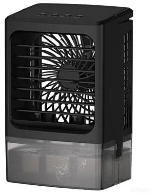 Produktbild von Tragbarer Standventilator mit Kühlfunktion, 1000 ml Wassertank, 3 Stufen, 2/4 h Timer, USB-C für Schlafzimmer, Büro und Camping