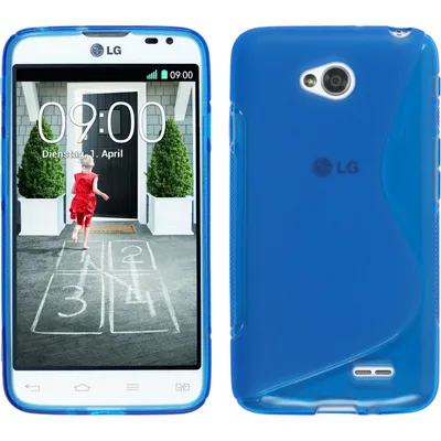 Produktbild von PhoneNatic Case kompatibel mit LG L70 Dual - blau Silikon Hülle S-Style + 2 Schutzfolien