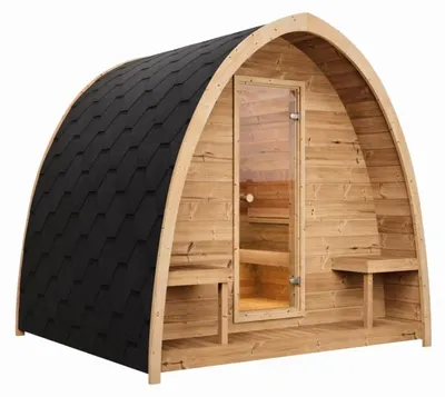 Immagine prodotto di Sauna esterna in hemlock canadese per 4-6 persone con funzione vapore