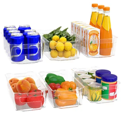 6er-Set stapelbare Aufbewahrungsboxen, BPA-frei, 30x15x8 cm