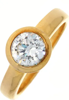 Produktbild von 944-00001 Ring mit Zirkonia vergoldet Gooix