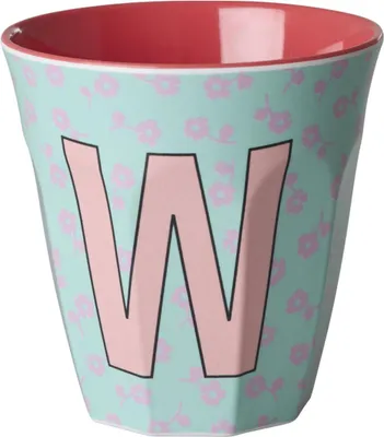 Produktbild von Rice Melamin Becher Medium Buchstaben Blumen W