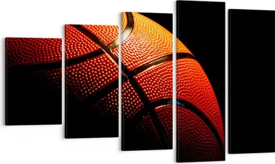 Produktbild von Bild auf Leinwand - Leinwandbild - Basketball Spiel Sport - 100x60cm - Wand Bild - Wanddeko - Leinwanddruck - Bilder - Kunstdruck - Wanddekoration - Leinwand bilder - Wandkunst - EG100x60-2225