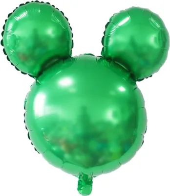 Zdjęcie produktu dla Balon foliowy Myszka, zielony, ok. 45 cm, do nadmuchania powietrzem