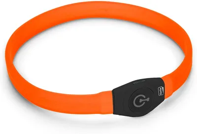 Produktbild von Halsband LED Langhaar orange Visio Light für langhaarige Hunde
