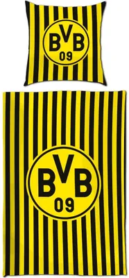 Produktbild von BVB Borussia Dortmund Wendebettwäsche Streifen 135 x 200 cm