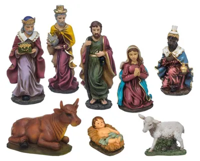 Immagine prodotto di Presepe in resina - 8 statuine - Tradizionale - Natale