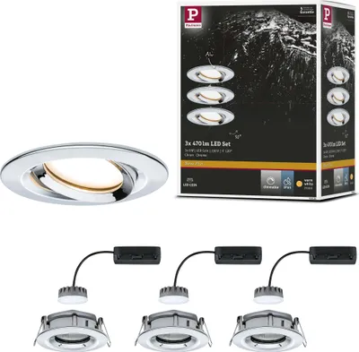 Image de Paulmann Luminaire LED encastré Nova Plus Set de base orientable