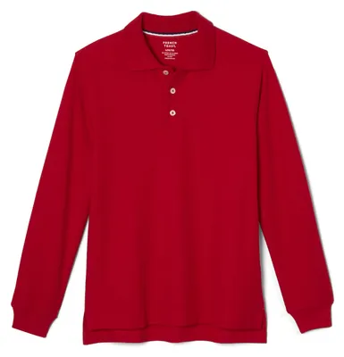 Zdjęcie produktu dla Koszulka polo męska z długim rękawem, wykonana z pikowanej tkaniny, marki French Toast, kolor czerwony, rozmiar XX-Large/18-20