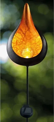 Produktbild von EZSolar Solar LED Gartenstecker Vintage CALLA (orange) GL1003EZ