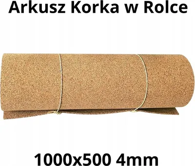 Zdjęcie produktu dla Wysokiej jakości naturalny korek w rolce 4 mm - 1000x500 mm (2 szt.)