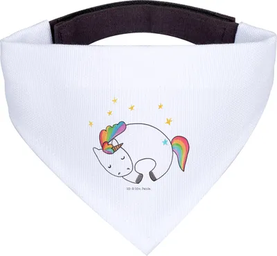 Produktbild von Mr. & Mrs. Panda Hunde Halstuch Einhorn Nacht - Weiß - Geschenk, Für, Freundin, Einhörner, Unicorn, Hund, Menschen, Tuch, Ruhe, Hundehalstuch