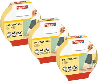 Produktbild von 3 x tesa Abklebeband Kreppband Abdeckband Malerkrepp Klebeband Maler tesakrepp