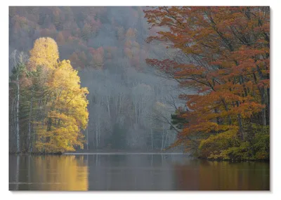 Zdjęcie produktu dla PLAKAT – 59 x 42 cm (A2) – Nitrozine – Jesienne kolory, jezioro, spokojna atmosfera, harmonia –  Dekoracja ścienna do salonu, sypialni i przedpokoju, nowoczesny plakat, bez ramy