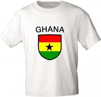 Produktbild von Kinder T-Shirt mit Print - Ghana - 73054 - weiß - Gr. 86-164 Größe - 98/104