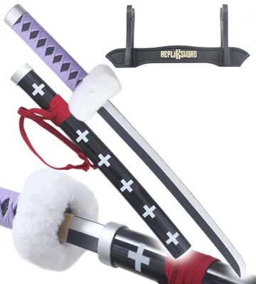 Produktbild von One Piece Mini Katana Trafalgar Law aus Holz Schwert Lila - 45 cm