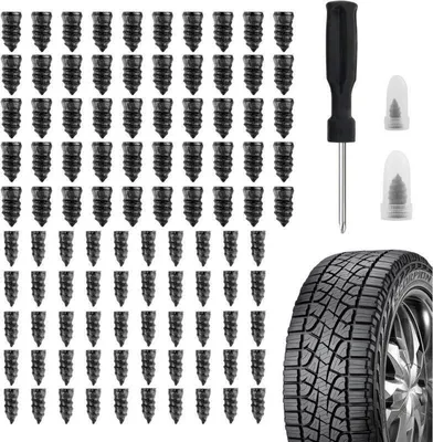 Produktbild von Gummireparaturset für schnelle Reparaturen, 60-teiliges Set Reifenstopfen