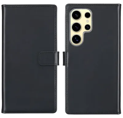Imagen del producto de Funda de Cuero Auténtico tipo Libro para Samsung Galaxy S25 Ultra -