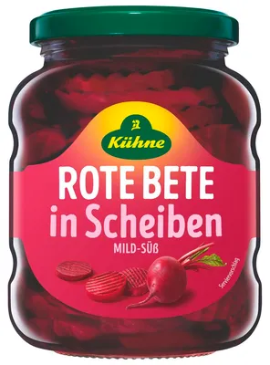 Obrázek produktu pro Chlazená nakrájená červená řepa naložená ve sklenici 370ml