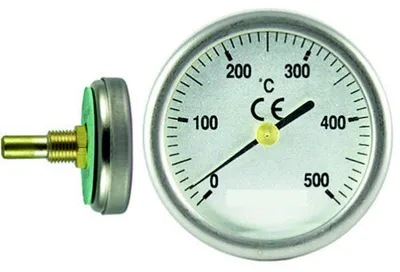 Ofenthermometer 0–500 °C, Ø 52 mm, Hülse 30 mm