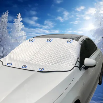 Immagine prodotto di Copertura per parabrezza auto, 6 magneti, 195x126 cm, a 4 strati, per neve, ghiaccio, gelo e sole