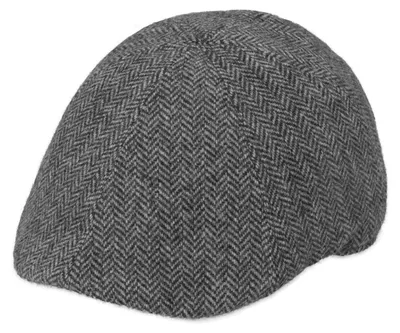 Fiebig 6-Panel Cap Wolle Fischgraet in grau