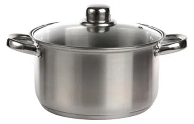 Image de Casserole en acier inoxydable avec couvercle FABIO 3,6 l / Acier inoxydable Casserole / Marmite à soupe