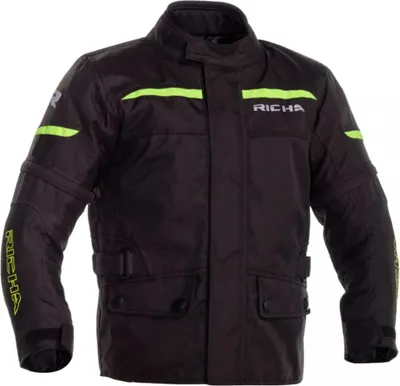 Produktbild von Richa Tipo wasserdichte Kinder Motorrad Textiljacke, schwarz/gelb, 128