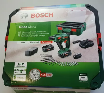 Zdjęcie produktu dla Akumulatorowy młotowiertarka Bosch Uneo Maxx+SystemBox 10254