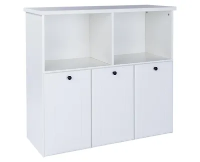 Produktbild von Spielzeugregal Thilo mit 3 Rollkästen & 2 offenen Fächern MDF / Weiß
