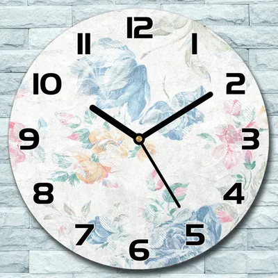 Produktbild von Wanduhr aus Glas Rund fi 30 Bunte Garten Kunst Quarz Deko Schlafzimmer Büro