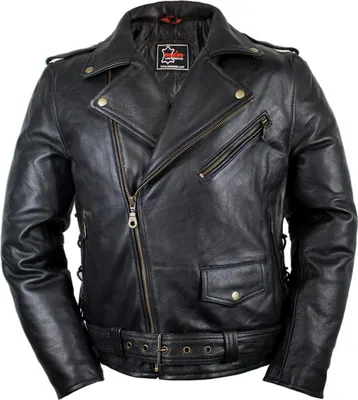 Produktbild von Motorrad Chopper Lederjacke Jacke Rockerjacke Clubjacke Bikerjacke 90´s Jahre (L)