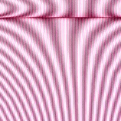 Produktbild von Baumwollstoff Meterware Streifen pink weiß 1,4m