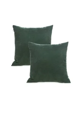 Produktbild von Kissenbezug Dekorative Kissenhülle 2er set ,weich bequem,für wohnzimmer schlafzimmer dekoration 45x45 cm Dunkelgrün