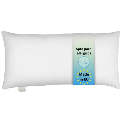Imagen del producto de Almohada de 40 x 80 cm, 100 % microfibra, apta para personas alérgicas, Bodyprotect ECOLine