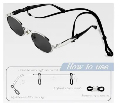 Produktbild von Retro Sonnenbrille für Damen und Herren, Ovale Sonnenbrille mit Metallrahmen, Steampunk Brille mit UV400 Schutz, Kleine Sonnenbrillen