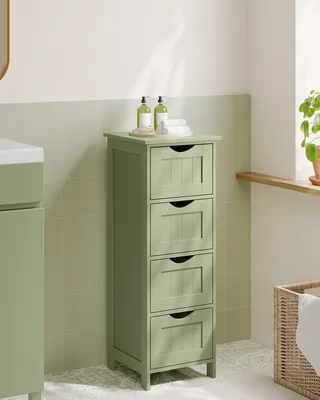 Obrázek produktu pro VASAGLE koupelnová skříňka, koupelnová skříňka, boční skříňka se 4 zásuvkami, 30 x 30 x 82 cm, pro koupelnu, obývací pokoj, jídelnu, kuchyň, moderní