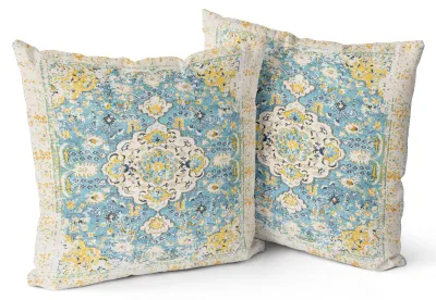Produktbild von Kissenbezüge Set 2 Stück, Blumenmuster, 40x40 cm, für Sofa
