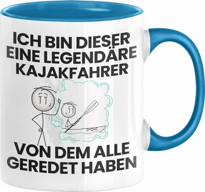 Produktbild von Kajakfahrer Geschenk Tasse Lustige Geschenkidee Geburtstag für Kajakfahrer Ich Bin Dieser Legendäre Kajakfahrer Von Dem Alle Geredet Haben Kaffee-Becher (Blau)