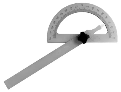 Produktbild von Winkelmesser 0–180° - Gradbogen mit 80 mm Durchmesser und 120 mm Schenkellänge