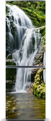 Imagen del producto de Decoración para nevera Tulup: Alfombrilla magnética, 60 cm x 180 cm. Imán para nevera con motivo de un paisaje de cascada