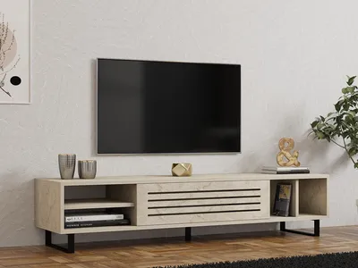 Produktbild von Skye Decor, Safir - Travertine, Travertin, Fernsehtisch, 160 x 35 x 40 cm, 100 % MELAMINBESCHICHTETE SPANPLATTEN
