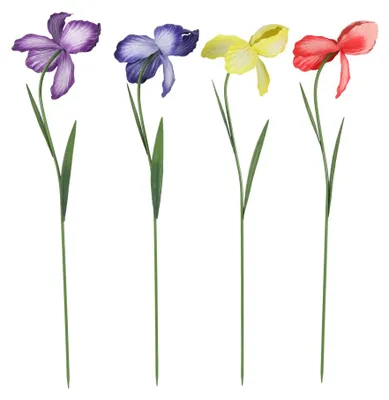Produktbild von Flamingo Gartenstecker Iris Metall 23 x 94 cm mehrfarbig