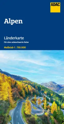 Produktbild von ADAC Länderkarte Alpen 1:750.000
