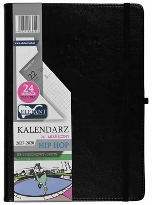 Obrázek produktu pro Kalendář Hip Hop 2027/28, formát B5, černý, týdenní