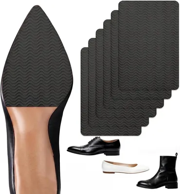 Imagen del producto de Cubrezapatos antideslizantes, juego de 6 unidades, color negro, con mayor agarre para una sujeción segura
