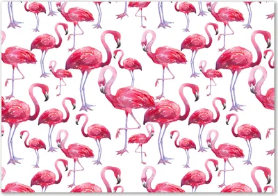 Produktbild von Tulup® Glas-Bild - 100 x 70 - Wandbild aus Glas - Wandkunst - Wandbild hinter gehärtetem Sicherheitsglas - Tiere - Flamingos - Rosa