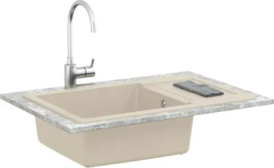 Produktbild von vidaXL Waschbecken Beige 780 x 500 mm 80% Quarz und 20% Harz