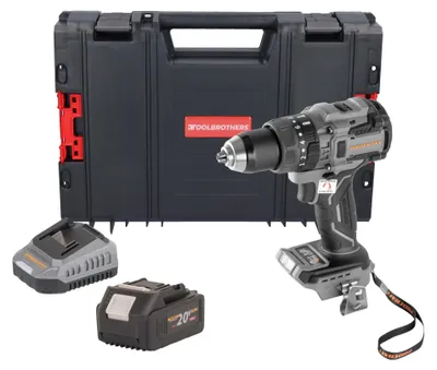 Imagen del producto de Taladro atornillador de percusión a batería Procraft Industrial CD20B-BB de 20 V y 150 Nm sin escobillas + 1 batería de 4,0 Ah + cargador + maletín RHINO